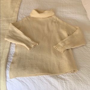 White cozy long turtleneck